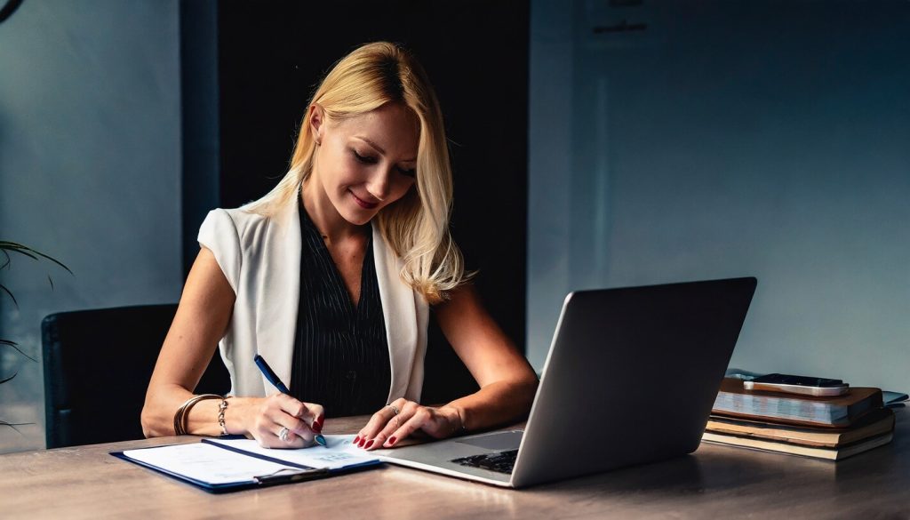 woman-completing-wisconsin-divorce-forms-online